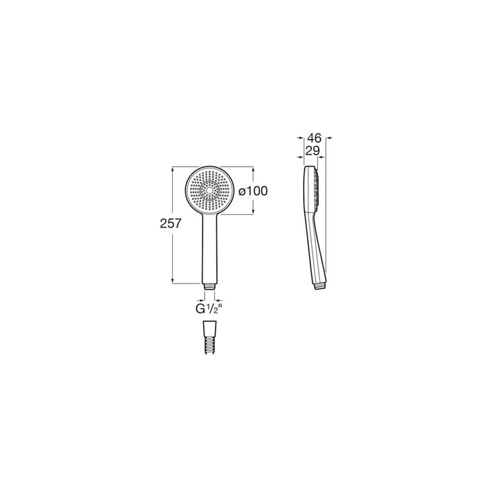 ROCA A5B8113NB0 STELLA Ducha de Mano 3 Funciones Negro Mate