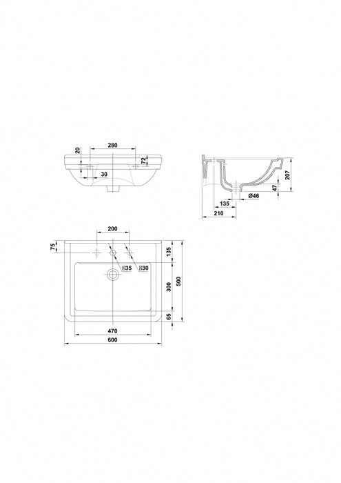 GALA NOBLE Lavabo con Pedestal Estilo Clásico Blanco