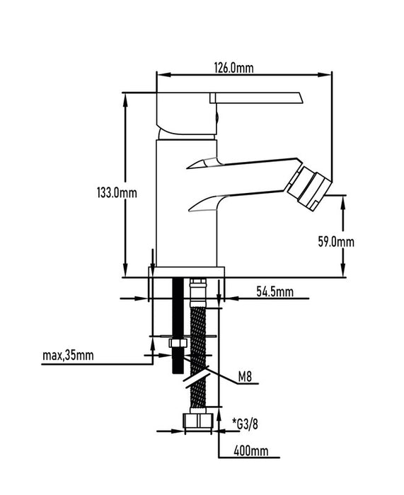 UNIVERSAL FAUCET GS10005 DANUBIO Single-Handle Shower Faucet Chrome