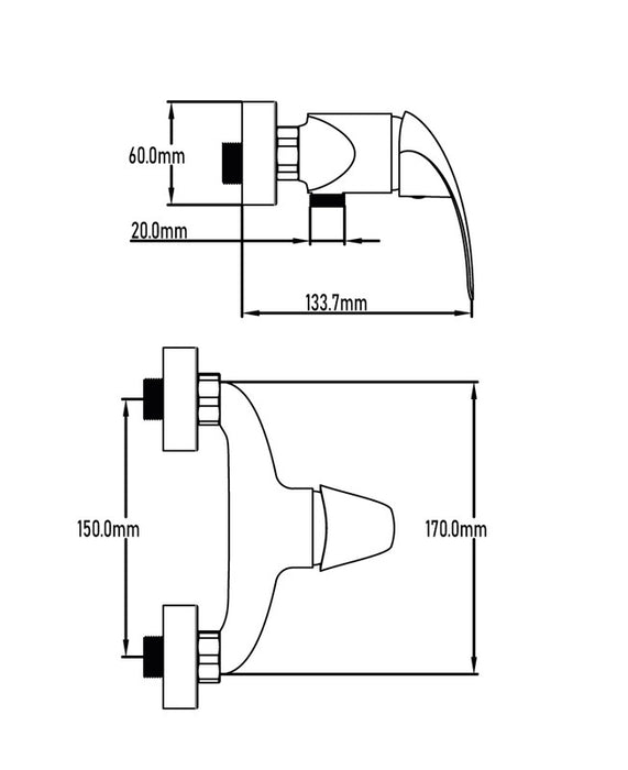 UNIVERSAL FAUCET GS10014 RIN Single-Handle Shower Faucet Chrome