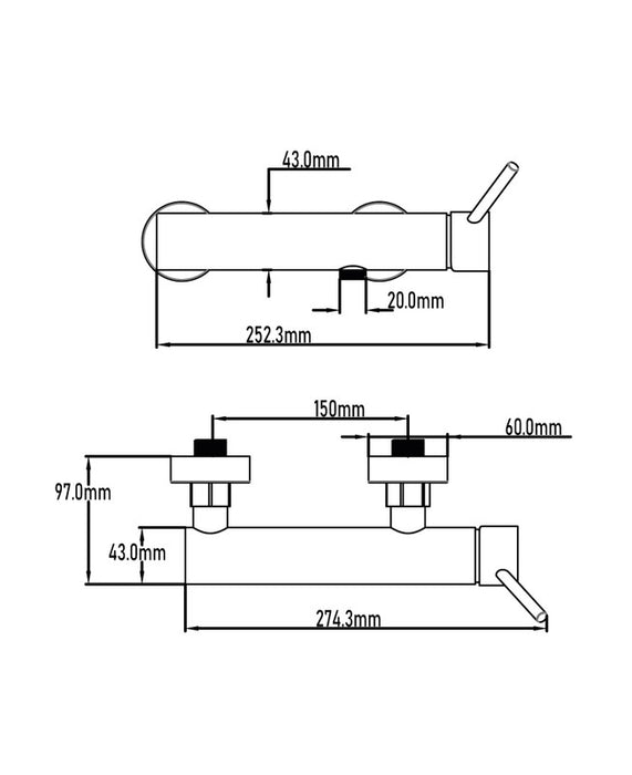 UNIVERSAL DE GRIFERÍA GS10032 LOIRA Grifo Monomando Ducha Cromo