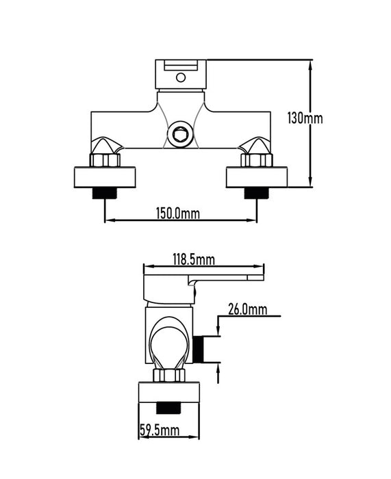 UNIVERSAL FAUCET GS10037 GANGES Single-Handle Shower Faucet Chrome