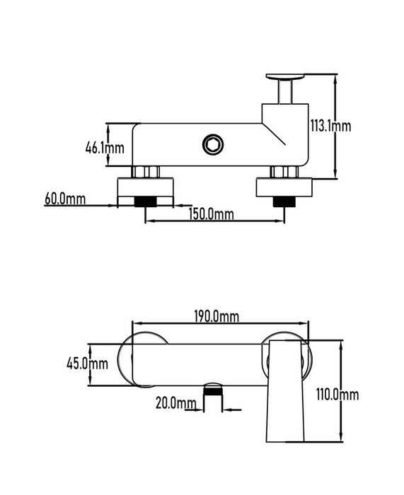 UNIVERSAL DE GRIFERÍA GS10047 AMUR Grifo Monomando Ducha Cromo