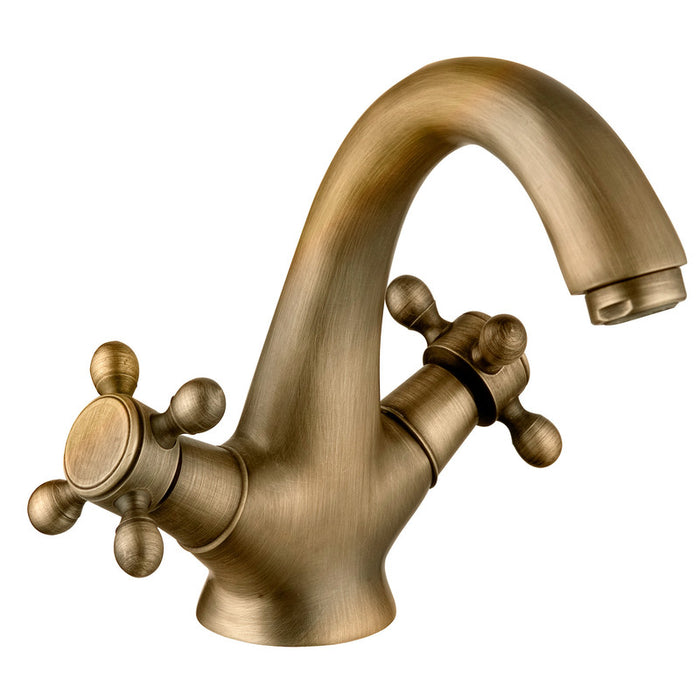 UNIVERSAL Tap GS10055 CLASSIC Two-Handle Basin Tap Aged Brass Antique
