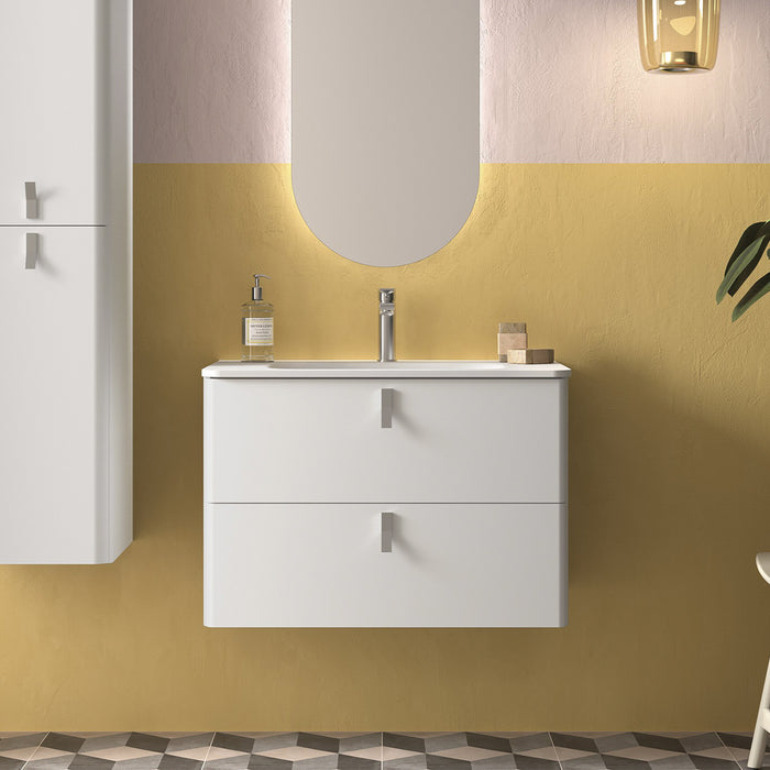 SALGAR UNIIQ Bathroom Cabinet with Sink 2 Drawers Matte White