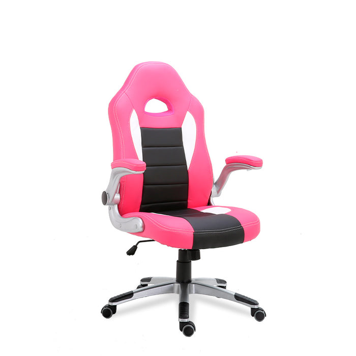 FURNITURE STYLE FS2427RSNG VICTORIA Imitation Leather Study Chair Pink/Black