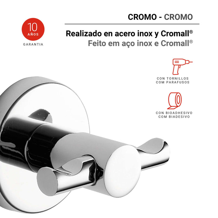 GEDY FP261300100 FELCE PLUS Percha Cromo