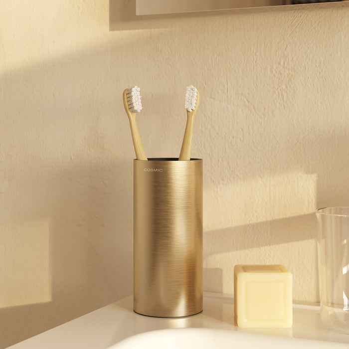 COSMIC ARCHITECT SP Standing Toothbrush Holder PVD Brushed Gold