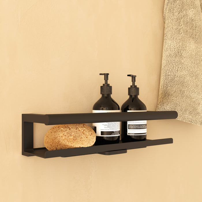 COSMIC ARCHITECT SP Shower Soap Dish with Glass Squeegee Matte Black