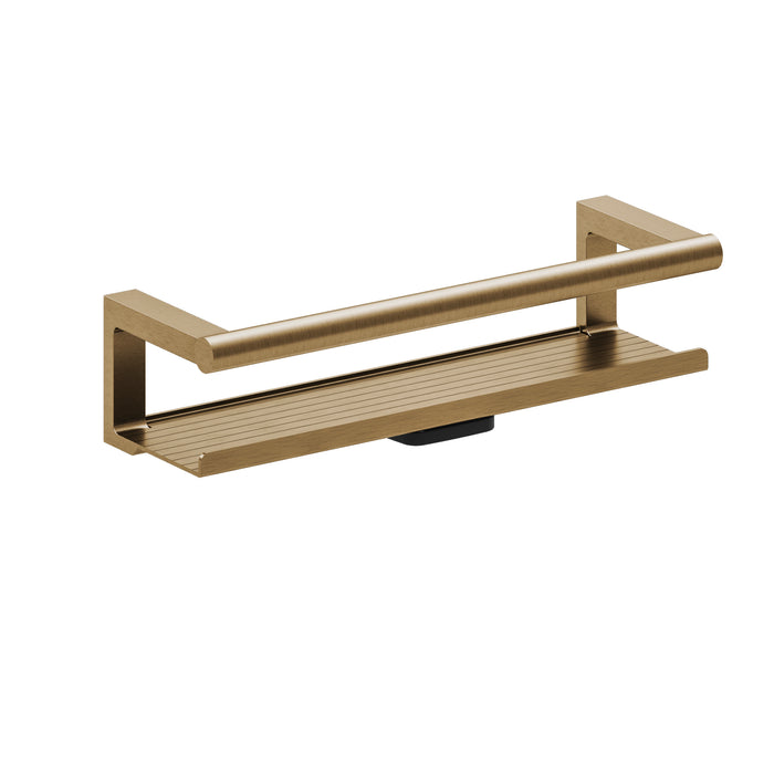 COSMIC ARCHITECT SP Shower Soap Dish with Squeegee PVD Brushed Gold