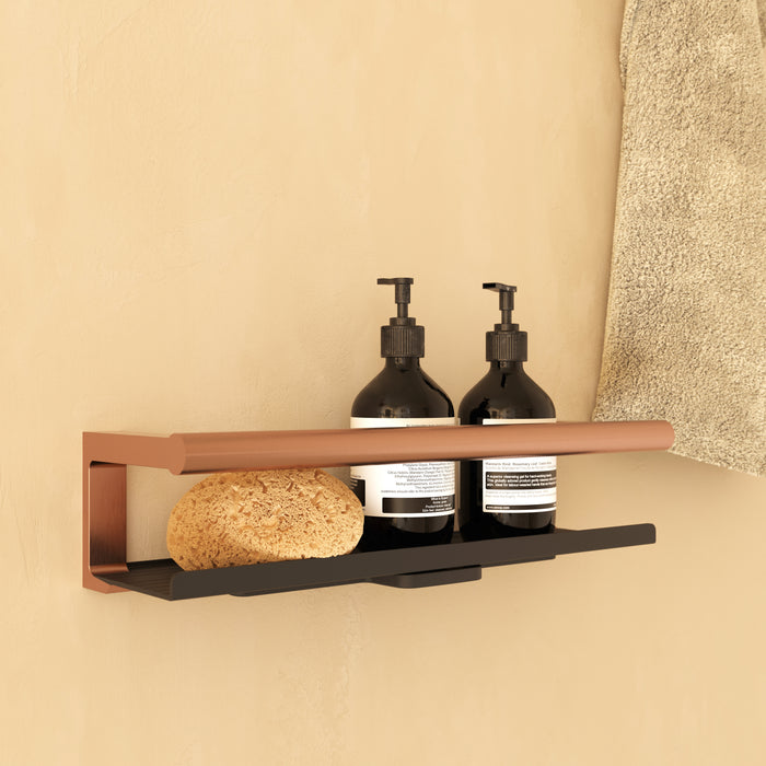 COSMIC ARCHITECT SP Shower Soap Dish with Squeegee Brushed Copper PVD
