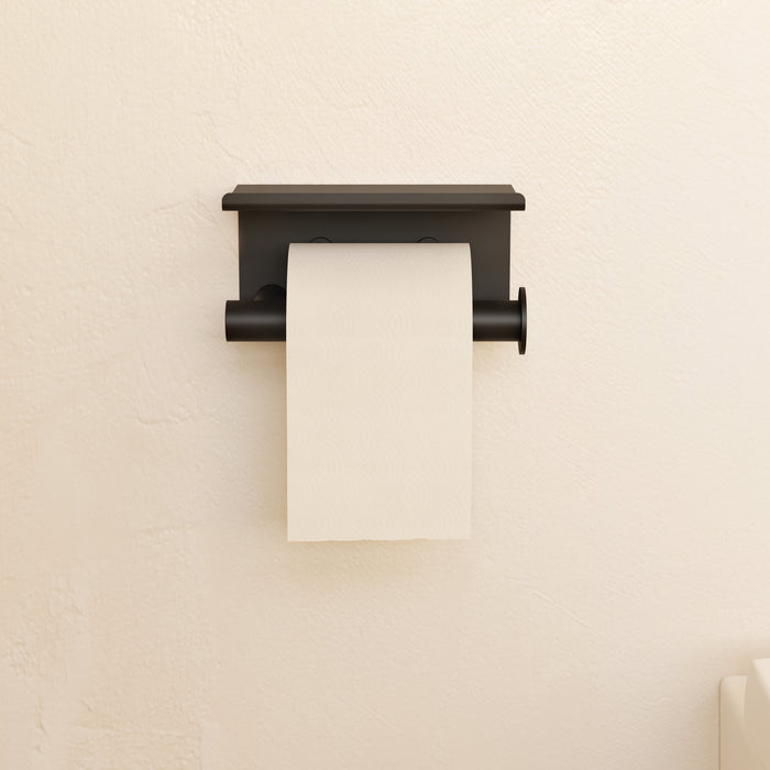 COSMIC ARCHITECT SP Toilet Paper Holder With Matte Black Lid