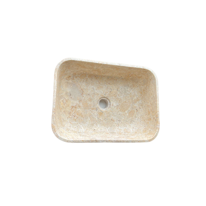 Lavabo sobre encimera en resina mineral Solid Stone PB2133 - 80 x 40 x 14,5  cm - blanco mate