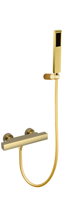 LLUVIBATH YN31F00 YANET Shower Set With Thermostatic Support Brushed Gold