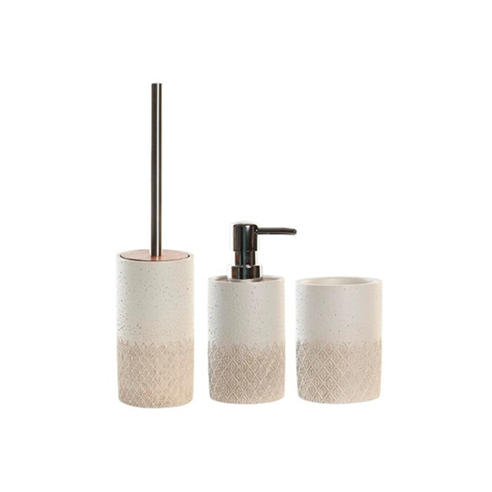 ARCOBAÑ FCALHAMBRA ALHAMBRA Set Escobillero+Dispensador Jabón+Vaso Color Beige