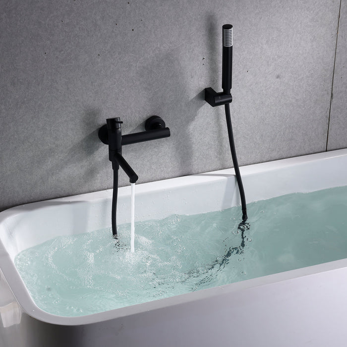 IMEX BDYS045-4NG MILOS STICK Matte Black Bath/Shower Faucet