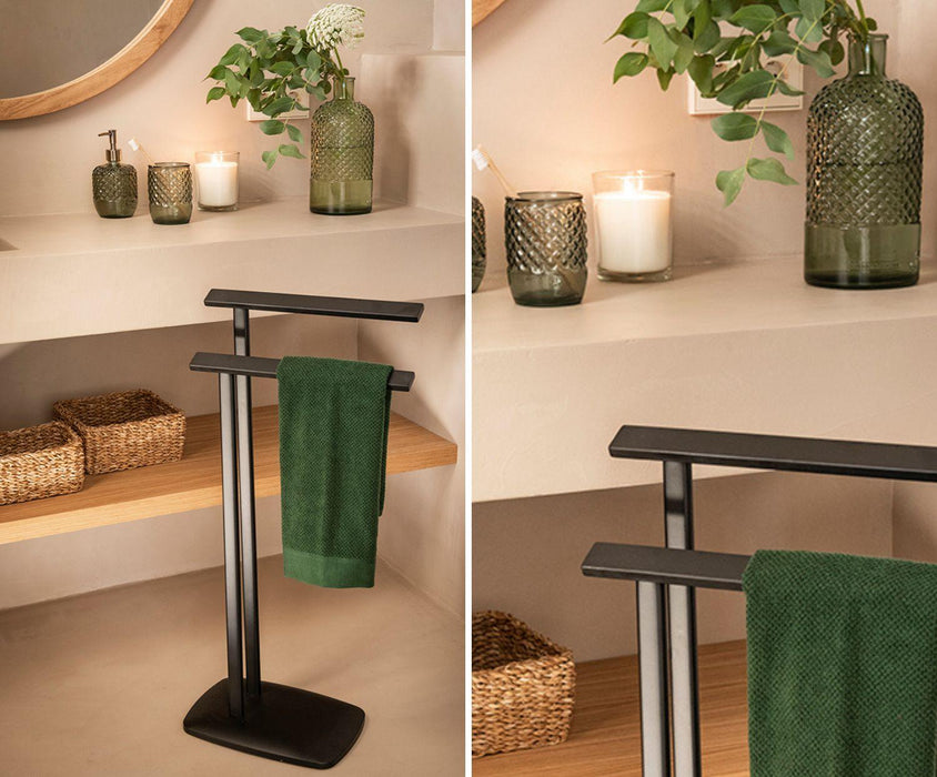 ANDREA HOUSE BA70178 Toallero Metal Negro Mate