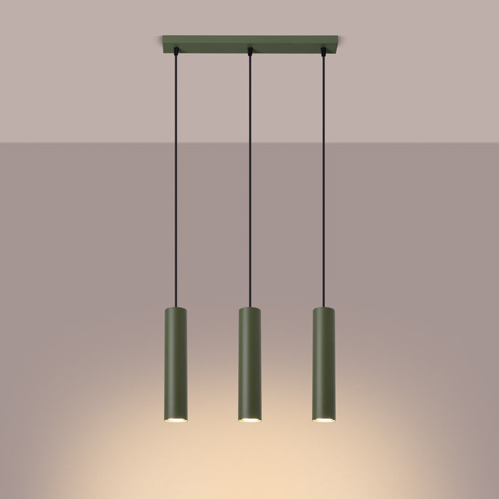 SOLLUX SL.1486 Lámpara colgante LAGOS 3L verde oliva verde oliva