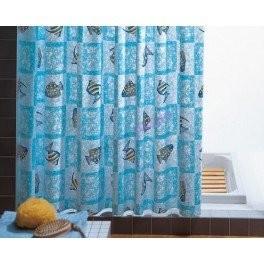 GEDY 7112022130 Cortina Ducha Oceanica Azul 120X200
