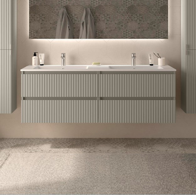 SALGAR 121753 KIRA Mueble+Lavabo VILNA 160cm Gris mate