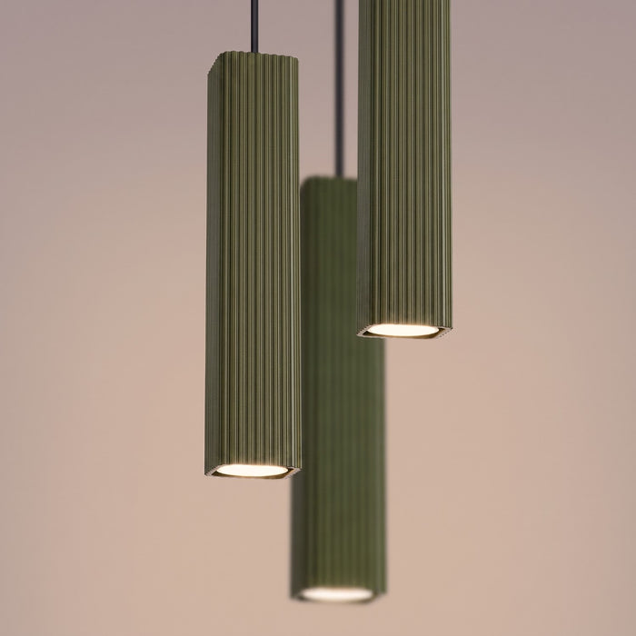 SOLLUX SL.3185 Lámpara Colgante Rayo 3P Verde Oliva
