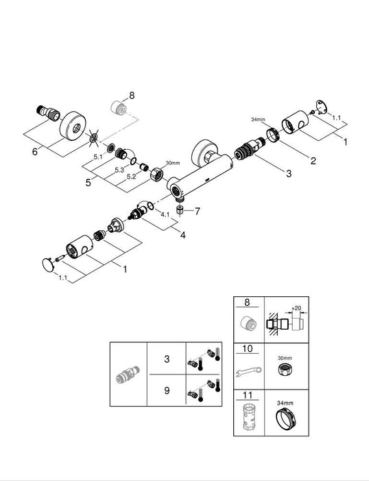 GROHE 24 173 GL1 ESSENCE Monomando de lavabo 1/2" tamaño M oro brillo