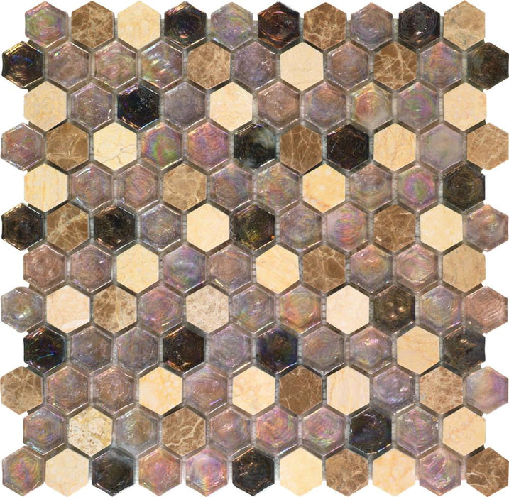 DUNE 187116 MELINA 29x30 Mosaico Cristal Y Piedra