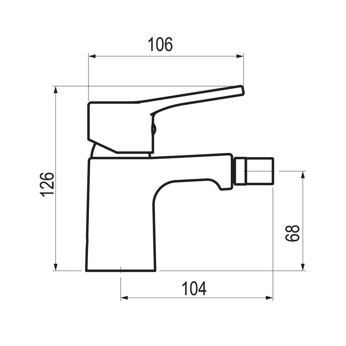 PRESTO 7177016 Cónico bidet Negro