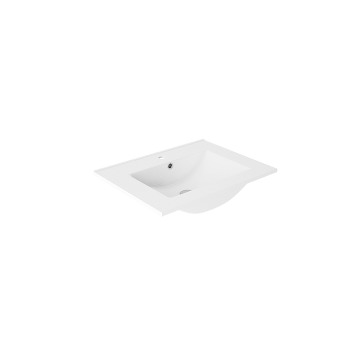 VISOBATH GRANADA Mueble de Baño con Lavabo Suspendido 2 Cajones Color Gris Ceniza Tirador Aluminio