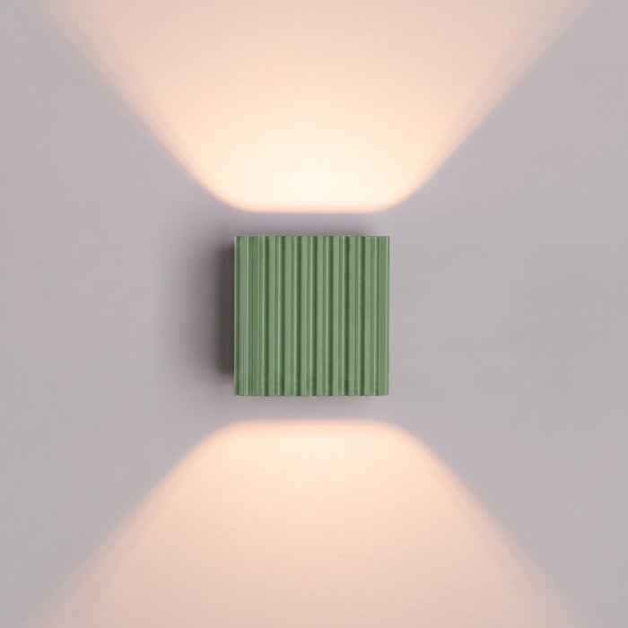 SOLLUX SL.3112 Lámpara De Pared Riff Verde Salvia G9