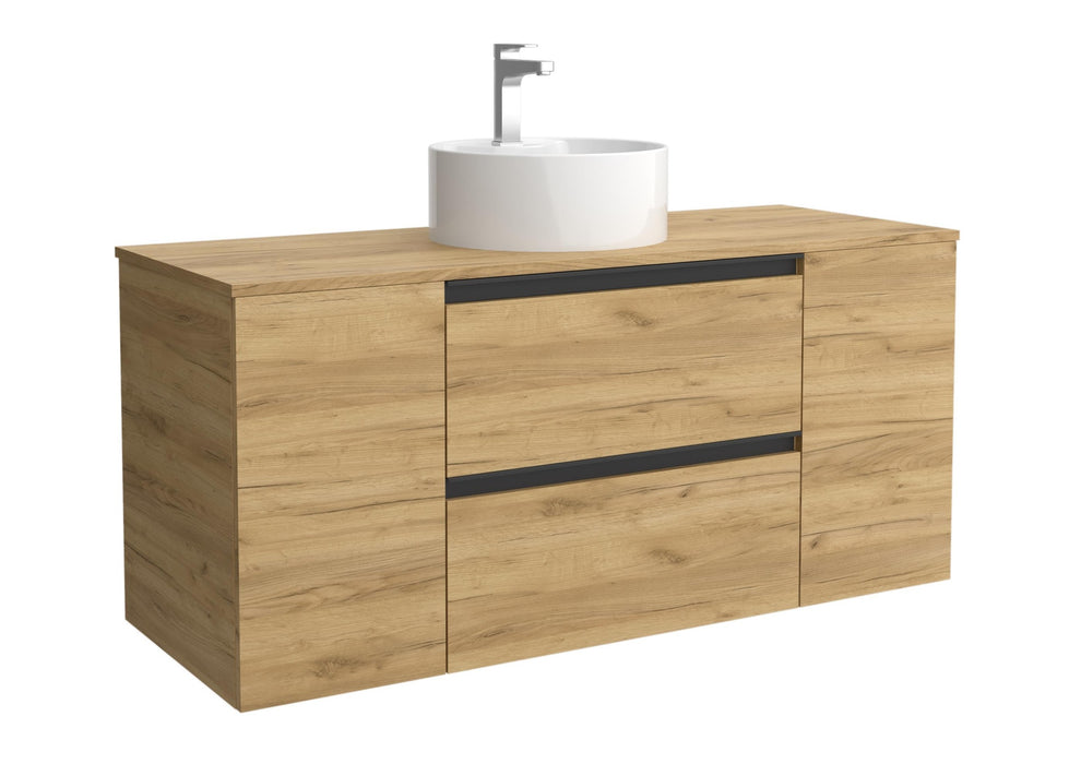 SALGAR 116067 BEQUIA PLUS METAL Mueble de Baño 1 poza Porcelana 120cm Roble