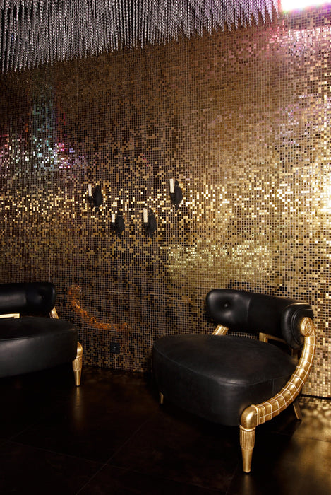DUNE 185686 METALIC GOLD 30,1x30,1 Mosaico Inox Dorado