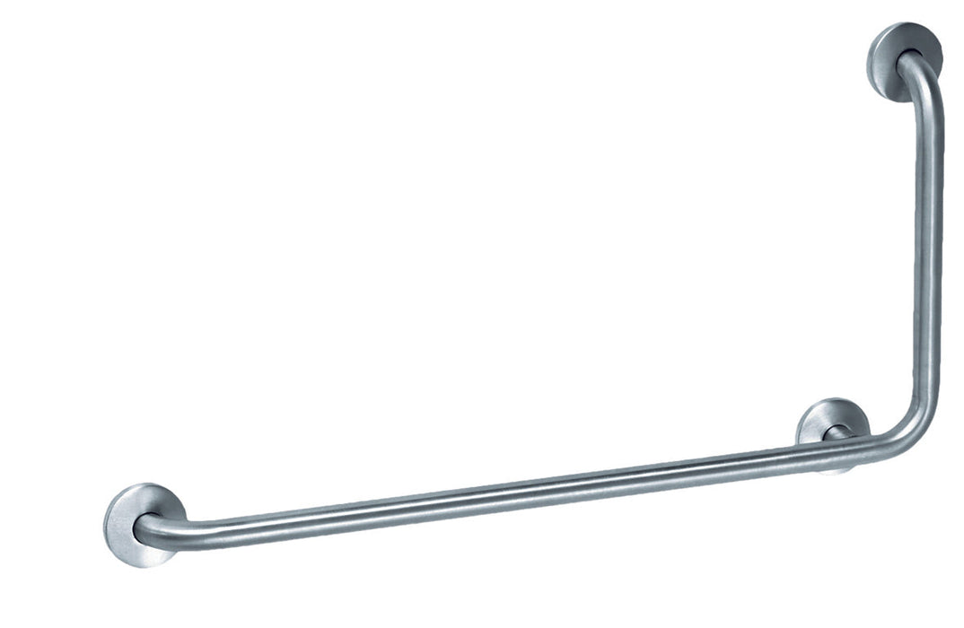 MEDICLINICS BAD090CS 90 Degree Right Angle Bar Satin Stainless Steel