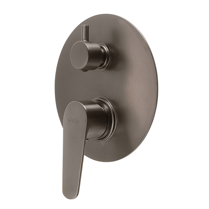 GEDY MXCO0581000 COMO Grifo empotrado de ducha con desviador gun metal