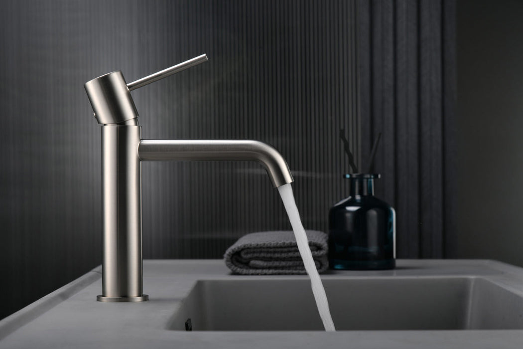 IMEX BDM039-1NQ MONZA Grifo Monomando de Lavabo Color Níquel Cepillado