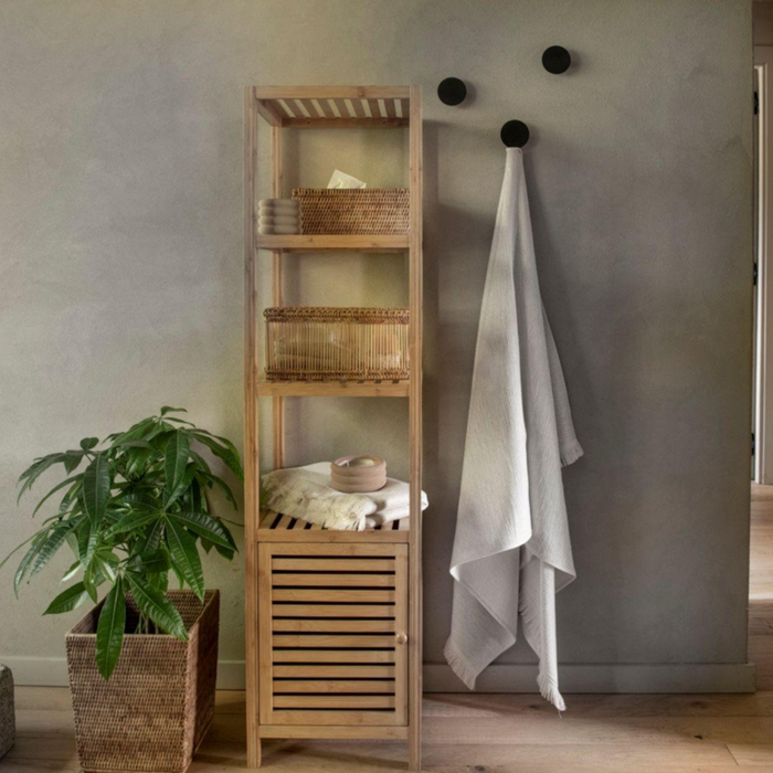 ANDREA HOUSE BA73111 Armario de baño de bambú nórdico 140 cm