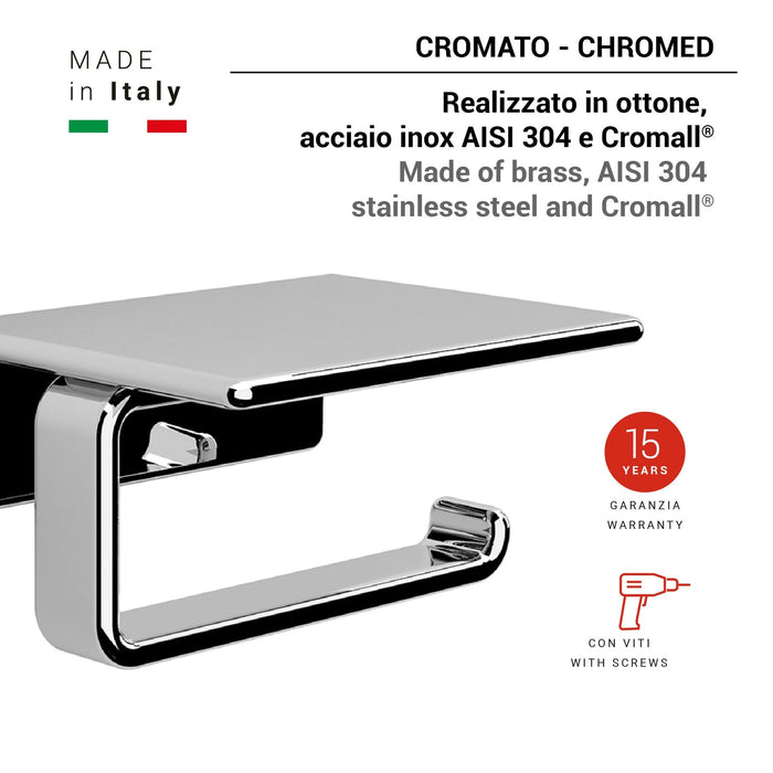GEDY A9251300000 IL GIGLIO Portarrollo Cromo