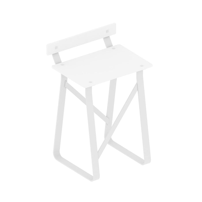 BELTRAN 1911 STOOL Bench Back White Seat Solid Surface Manhattan