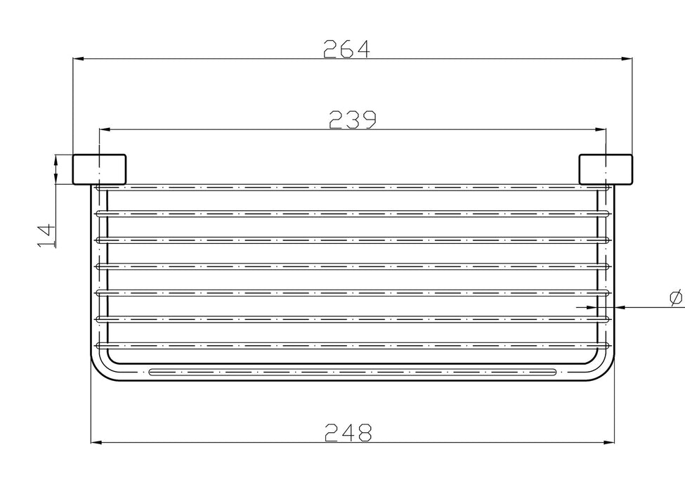 MEDICLINICS AC0963C Jabonera Rectangular Cromo