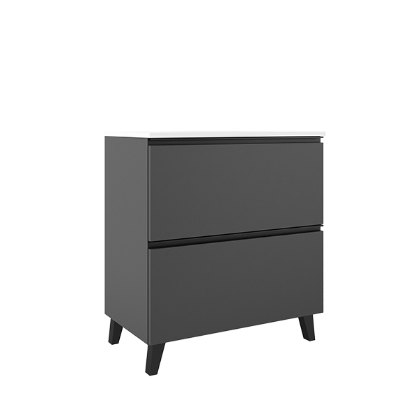 VISOBATH GRANADA Bathroom Cabinet with Floor Sink 2 Drawers Ash