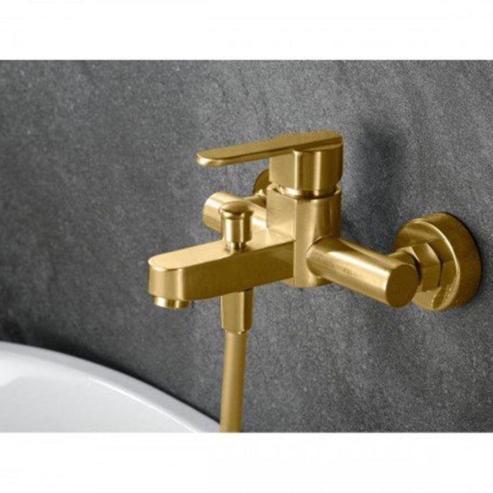 IMEX BDR001-4OC ROMA Kit Baño / Ducha Monomando Oro Cepillado