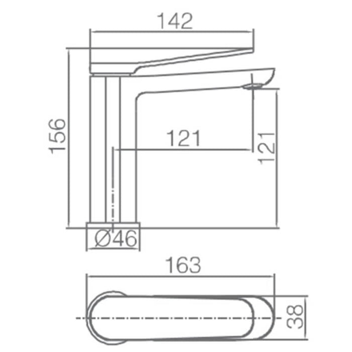 IMEX BDR031-1BL DENMARK Matte White Sink Faucet