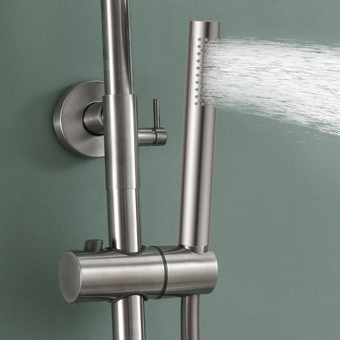 LLAVISAN L118054 Maneral Ducha Redondo 1 Pos. Niquel Cepillado