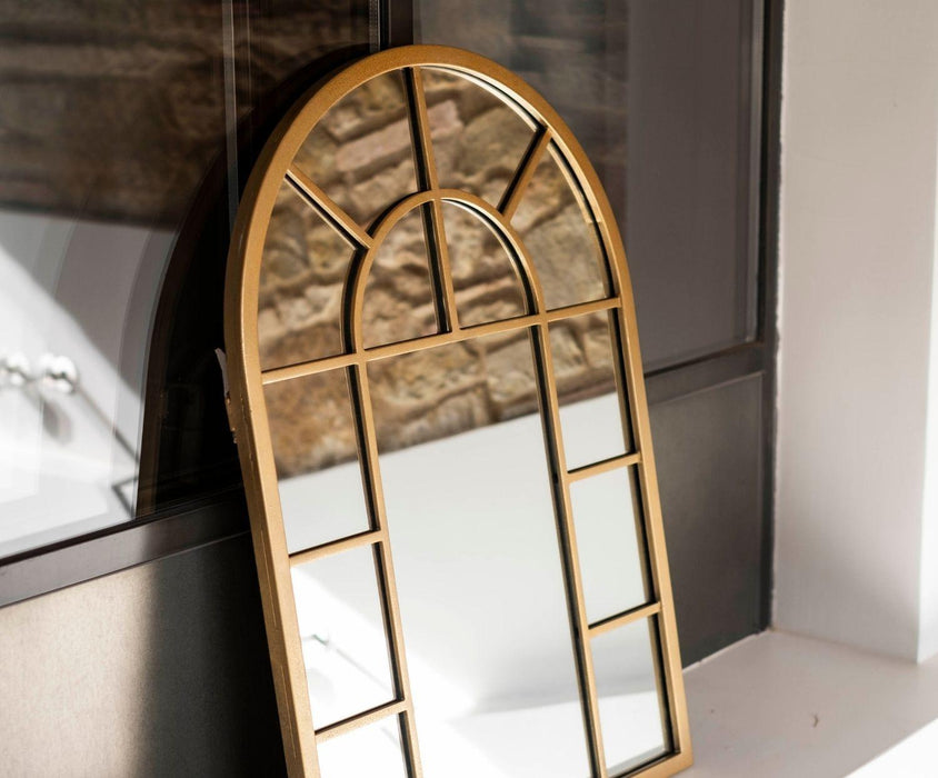 ANDREA HOUSE AX21562 Espejo Pared Arco Metal Dorado 80x56x2.5 CM