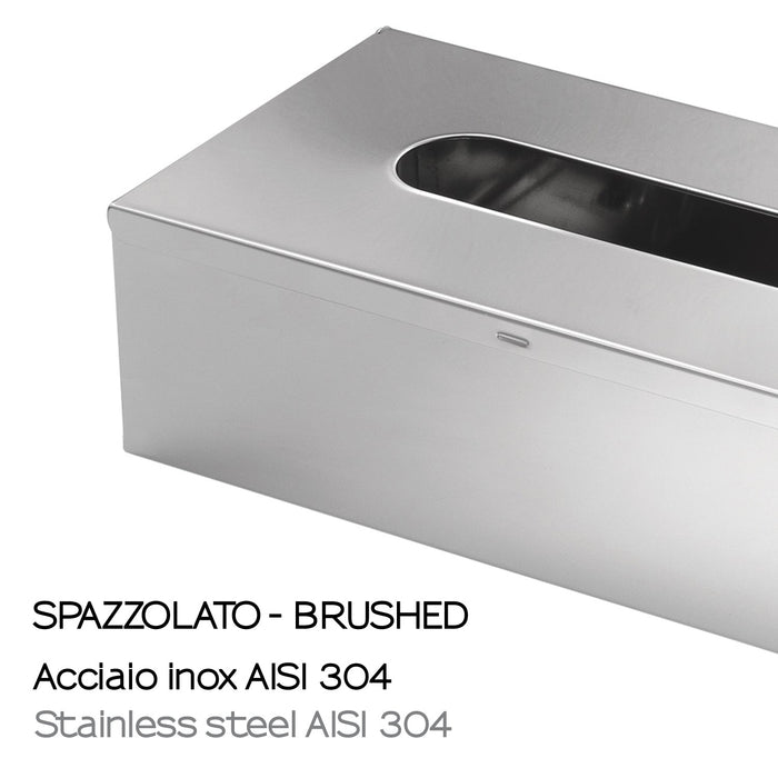 GEDY 23083800000 Porta Pañuelos Rectangular Cepillado