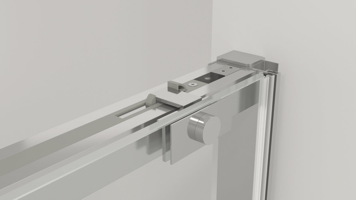 GME TWENTY Mampara Lateral Fijo Ducha 2F+1C Cromo Transparente