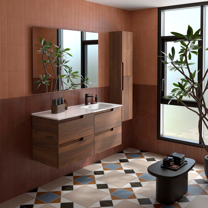SALGAR 118676 VIMA Conjunto Mueble 120 4C Nogal Seno Desplazado Derecha
