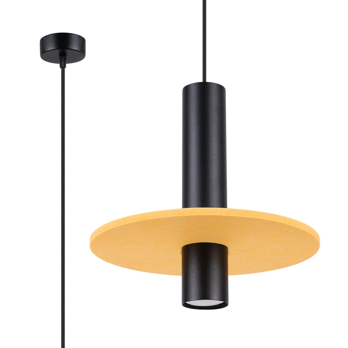 SOLLUX SL.1883 Lámpara colgante PELTA 1 negro/amarillo amarillo/negro