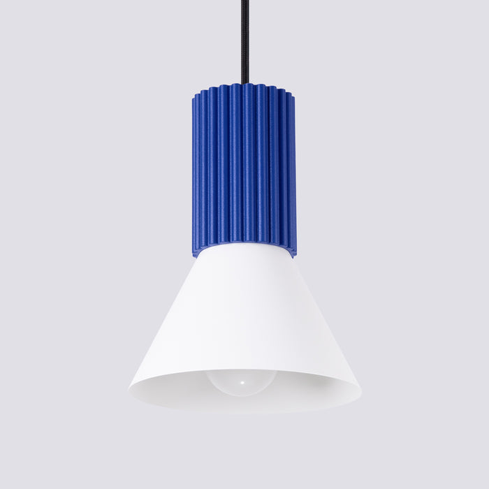 SOLLUX SL.1874 Lámpara colgante ESTRIA 1 blanco/ultramarino blanco/ultramar