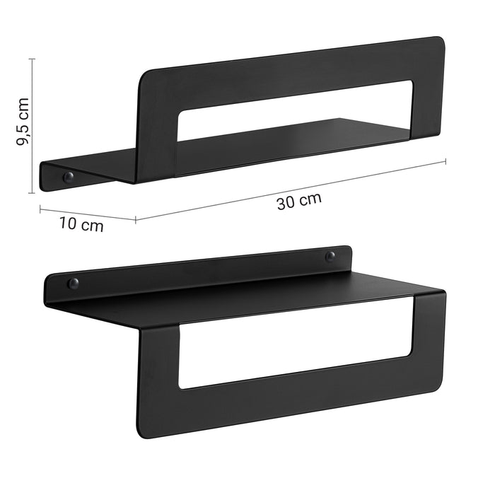 GEDY 20191430000 CLEO Estante toallero 30 cm negro mate